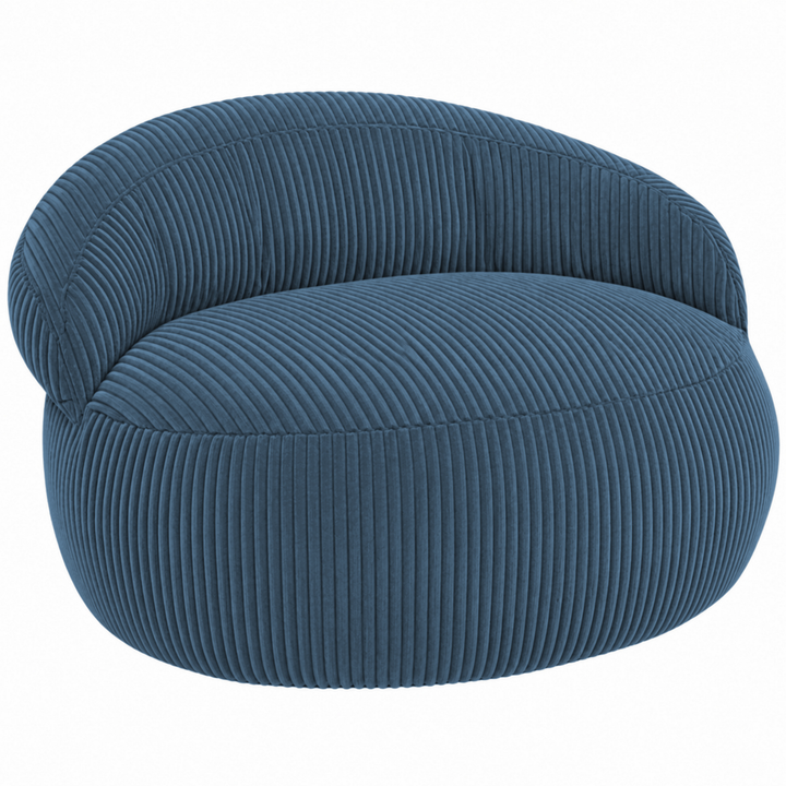 Pouf XXL En Velours Côtelé Déhoussable - 110 X 100 Cm + Repose-Pieds