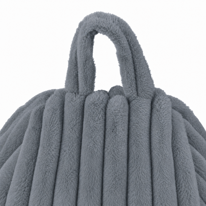 Pouf Poire Fourrure Côtelée Déhoussable - 120x100 Cm