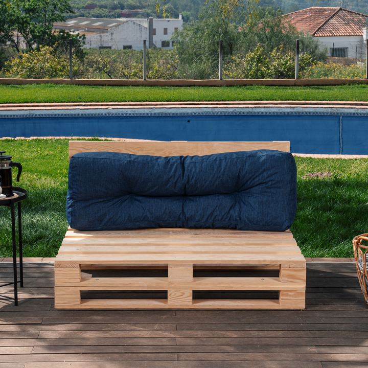 Dossier Seul Coussin Palette - 120x40x15 Cm