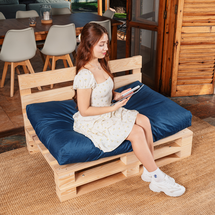 Coussin Palette Déhoussable Imperméable - Assise 120x80 Cm