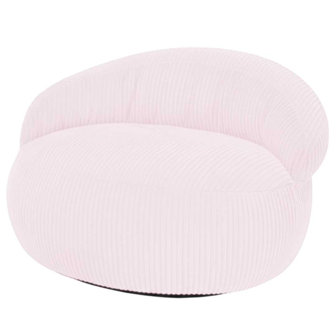 Pouf XXL Déhoussable En Velours Côtelé - 110 X 100 Cm