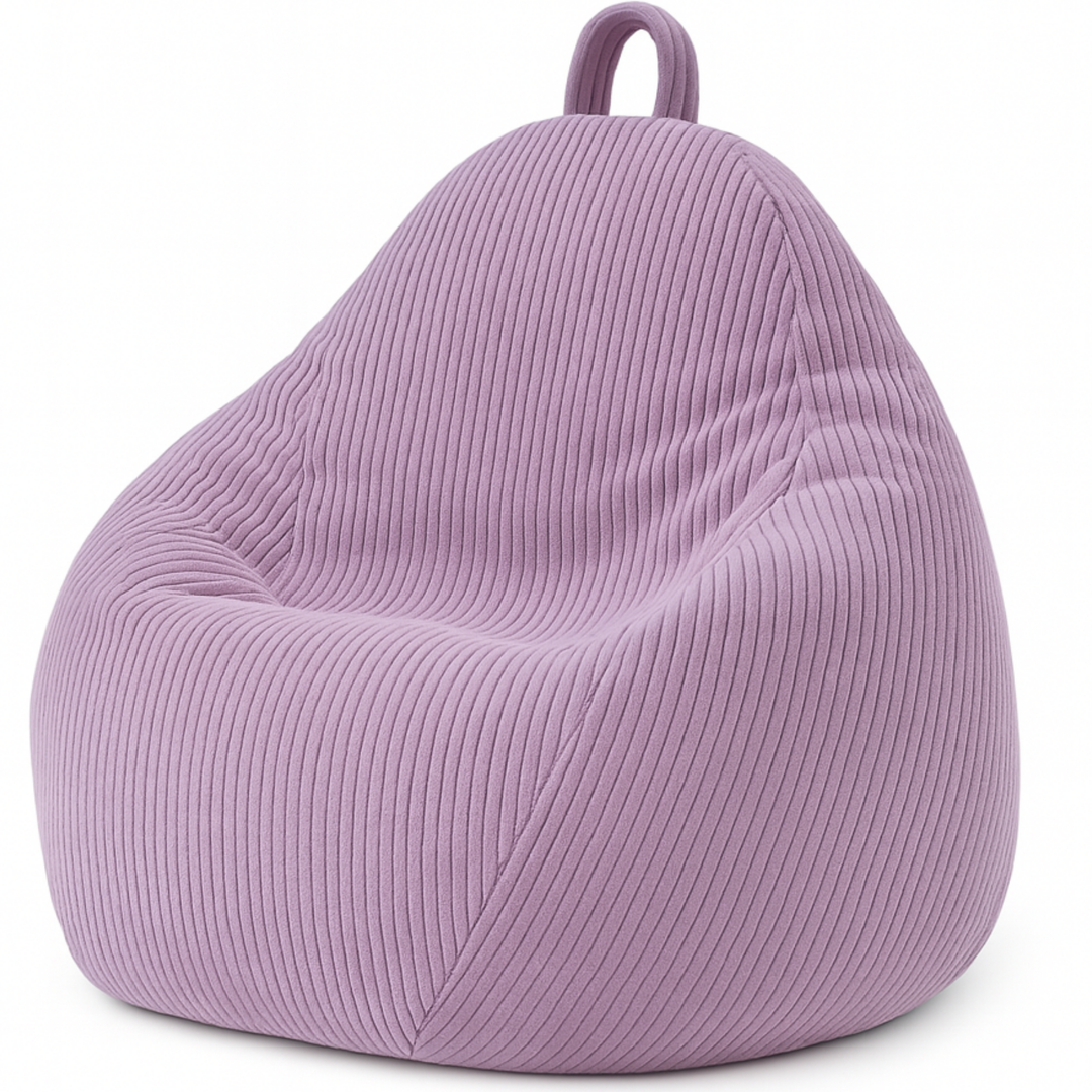 Pouf Poire Velours Côtelé Déhoussable - 105x85 Cm