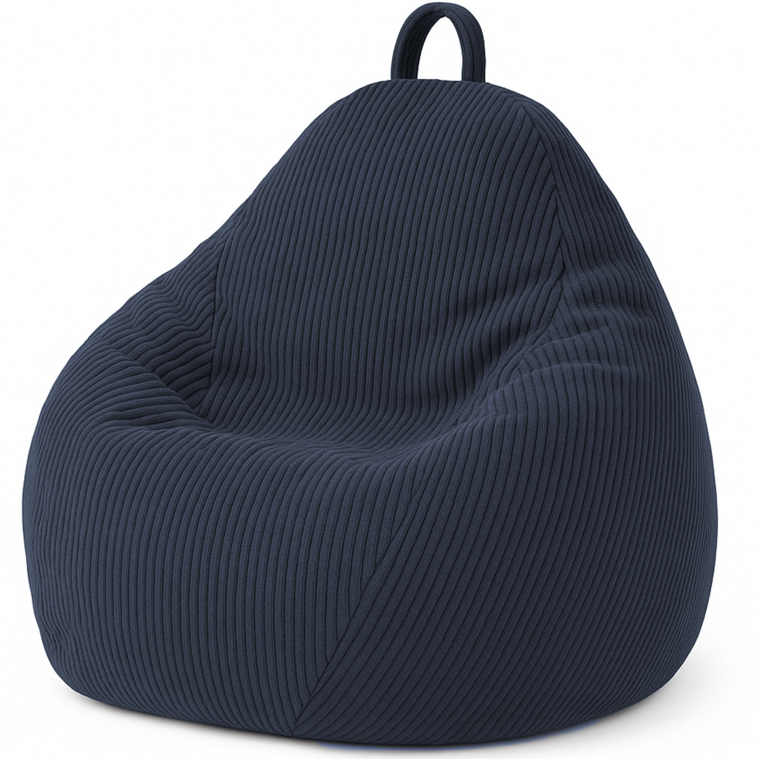 Pouf Poire Velours Côtelé Déhoussable - 105x85 Cm