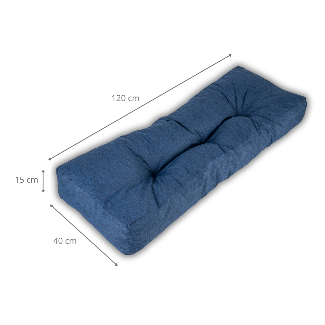 Dossier Seul Coussin Palette - 120x40x15 Cm