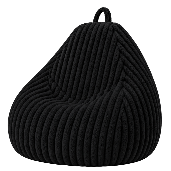 Pouf Poire Fourrure Côtelée Déhoussable - 120x100 Cm