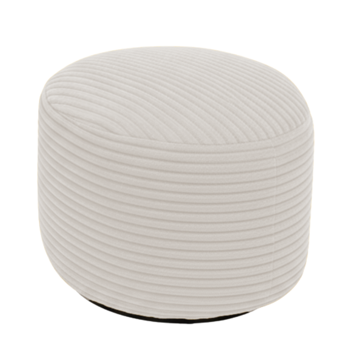 Pouf XXL En Velours Côtelé Déhoussable - 110 X 100 Cm + Repose-Pieds