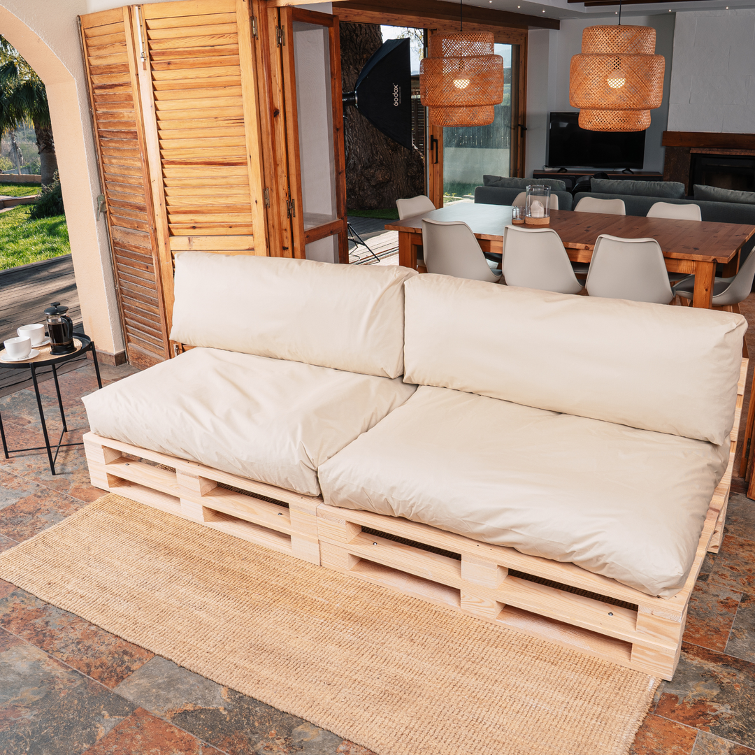 Coussins Palette Déhoussable Imperméable - LOT X2