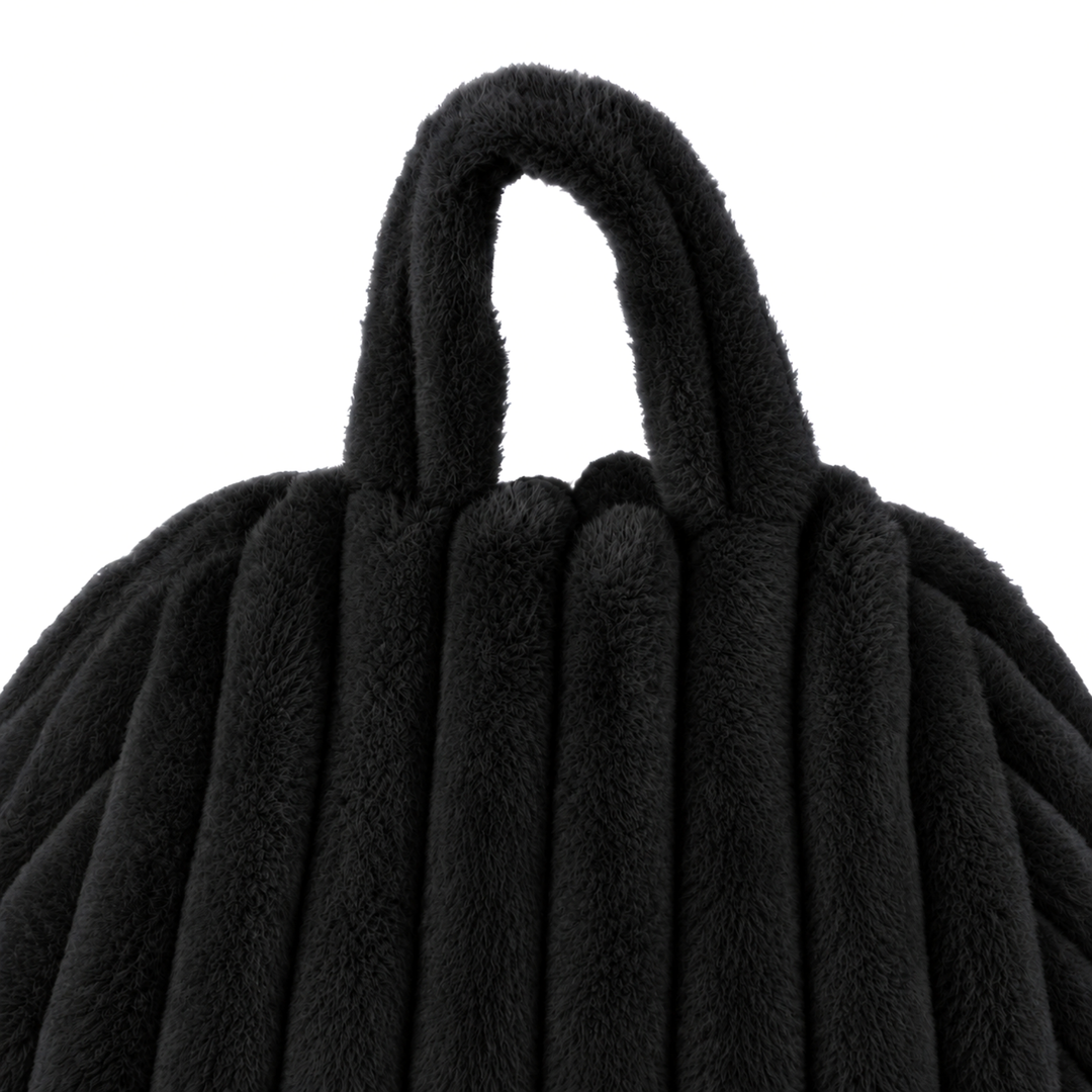 Pouf Poire Fourrure Côtelée Déhoussable - 120x100 Cm
