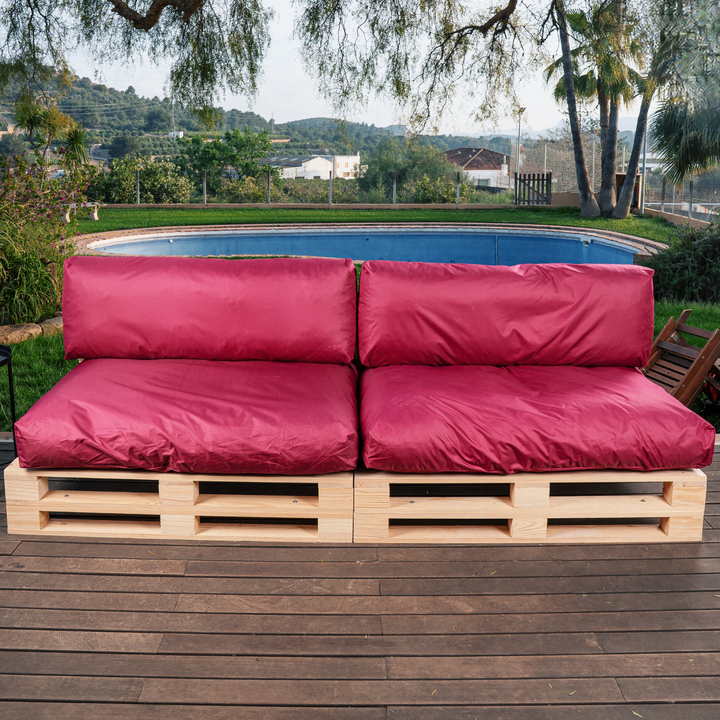 Coussins Palette Déhoussable Imperméable - LOT X2