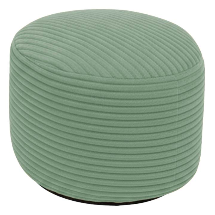 Pouf XXL En Velours Côtelé Déhoussable - 110 X 100 Cm + Repose-Pieds
