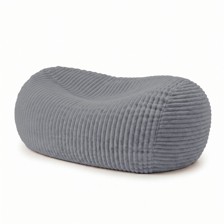 Pouf long géant déhoussable - Fourrure côtelée - 160 cm
