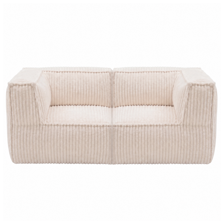 Canapé modulable 2 places déhoussable - Velours côtelé - 90x180 cm