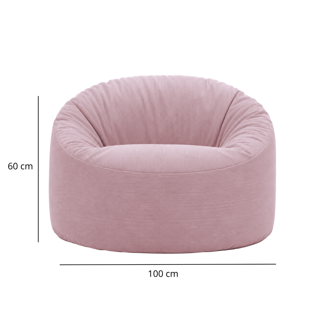 Pouf Velours Côtelé - 100 Cm