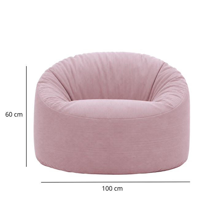 Pouf Velours Côtelé - 100 Cm