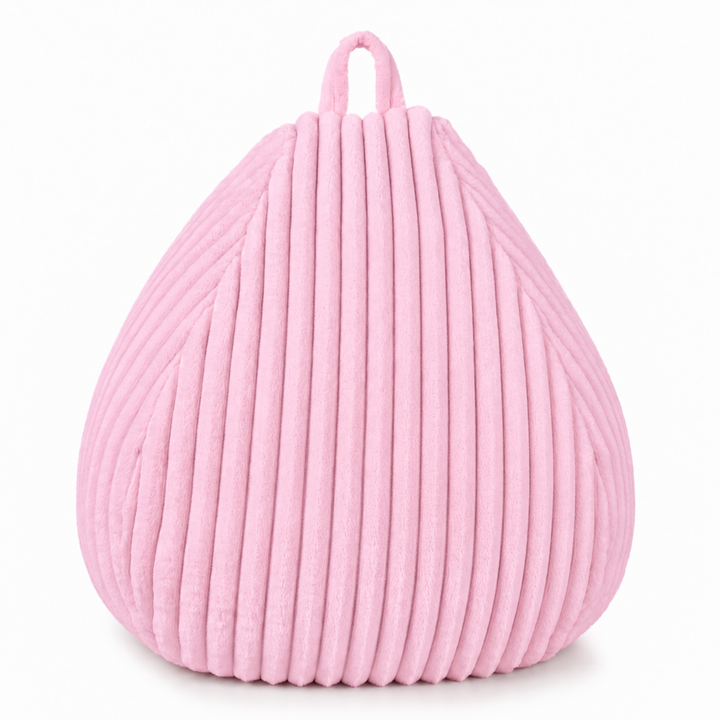 Pouf Poire Fourrure Côtelée Déhoussable - 120x100 Cm