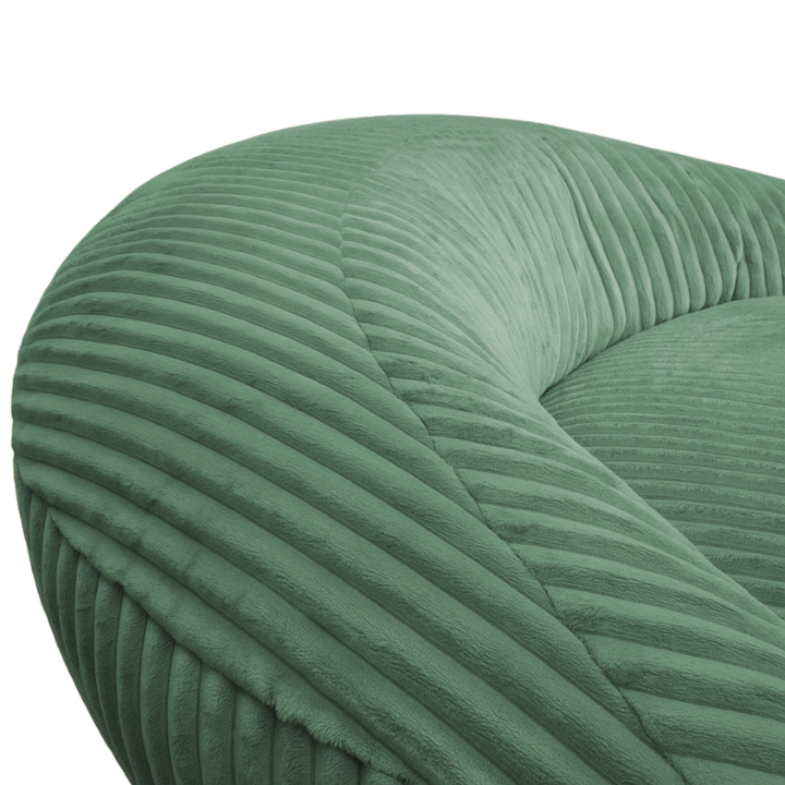 Pouf XXL En Velours Côtelé Déhoussable - 110 X 100 Cm + Repose-Pieds