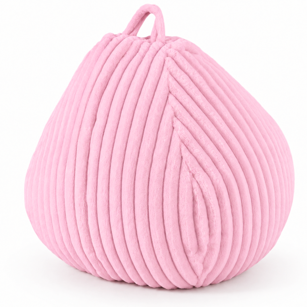 Pouf Poire Fourrure Côtelée Déhoussable - 120x100 Cm