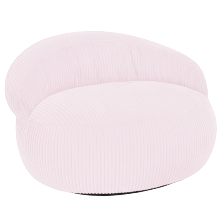 Pouf XXL En Velours Côtelé Déhoussable - 110 X 100 Cm + Repose-Pieds