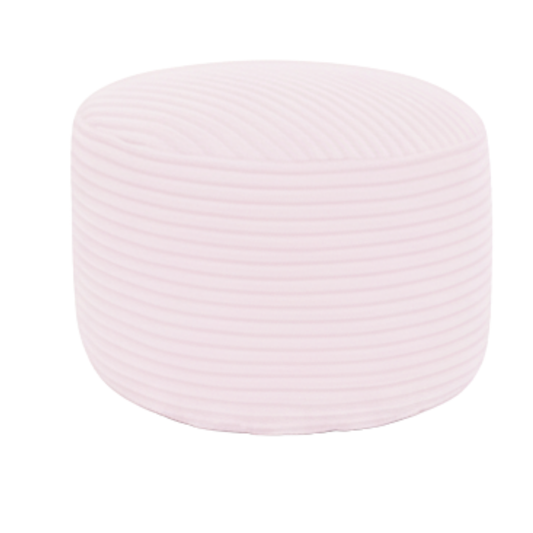 Pouf XXL En Velours Côtelé Déhoussable - 110 X 100 Cm + Repose-Pieds