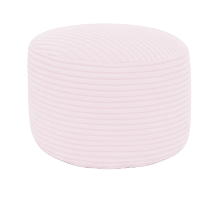 Pouf XXL En Velours Côtelé Déhoussable - 110 X 100 Cm + Repose-Pieds