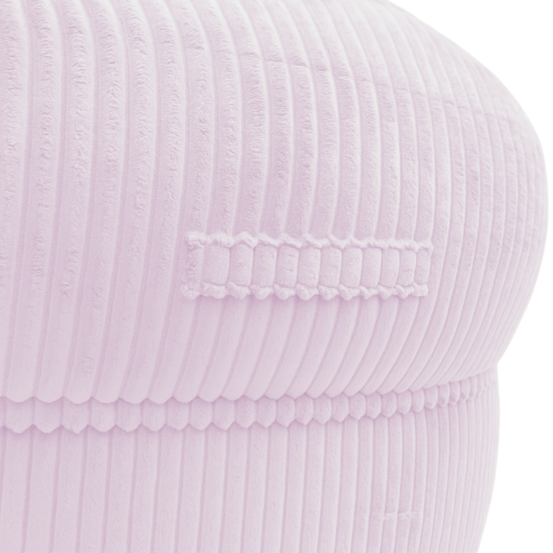 Pouf XXL En Velours Côtelé Déhoussable - 110 X 100 Cm + Repose-Pieds