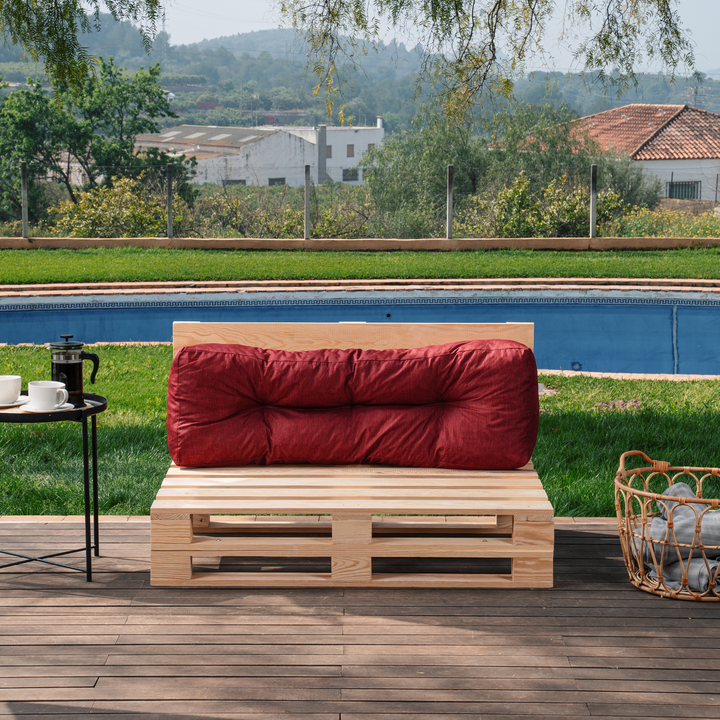 Dossier Seul Coussin Palette - 120x40x15 Cm