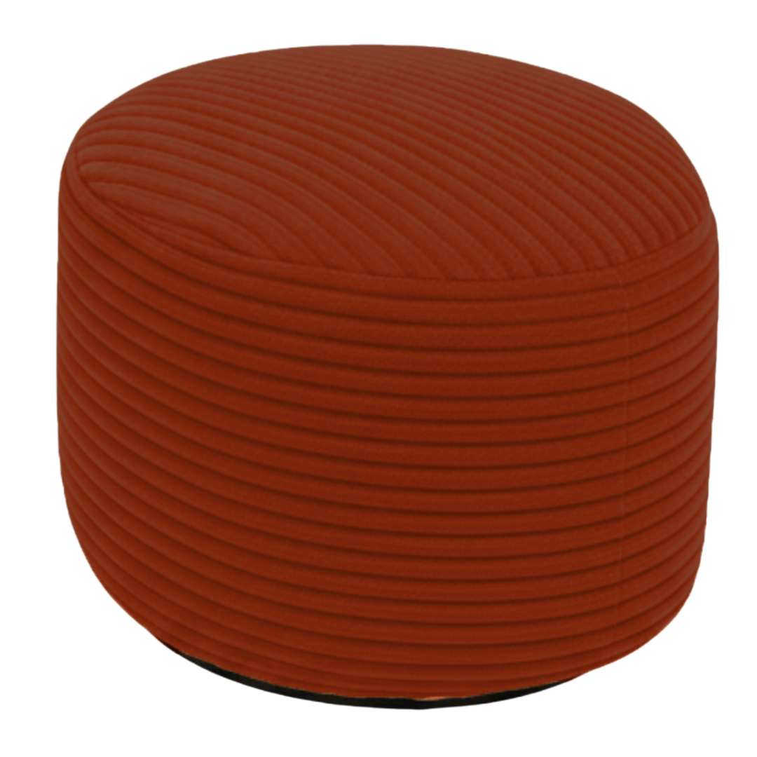 Pouf XXL En Velours Côtelé Déhoussable - 110 X 100 Cm + Repose-Pieds