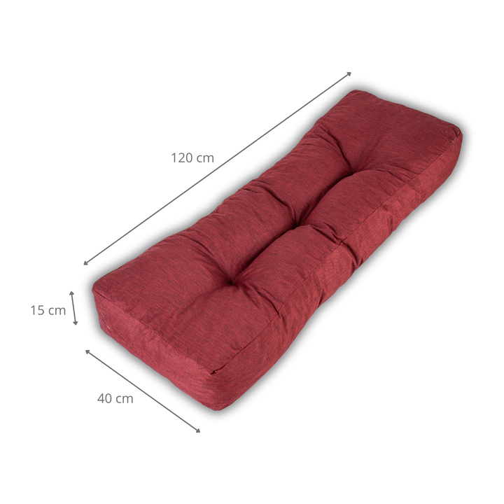 Dossier Seul Coussin Palette - 120x40x15 Cm