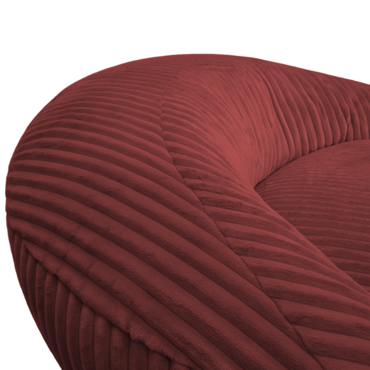 Pouf XXL En Velours Côtelé Déhoussable - 110 X 100 Cm + Repose-Pieds