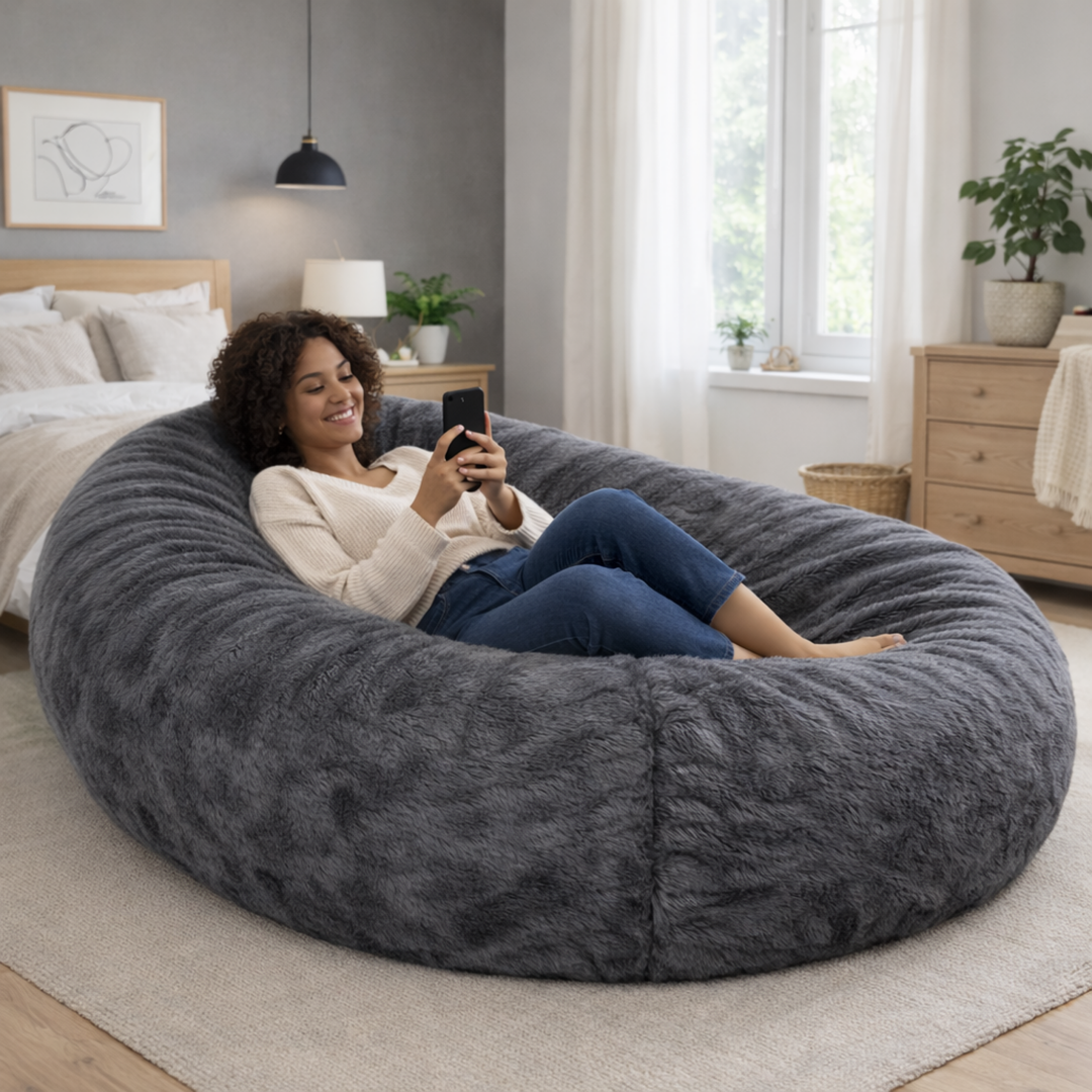 Pouf Long Géant Fourrure - 160 Cm