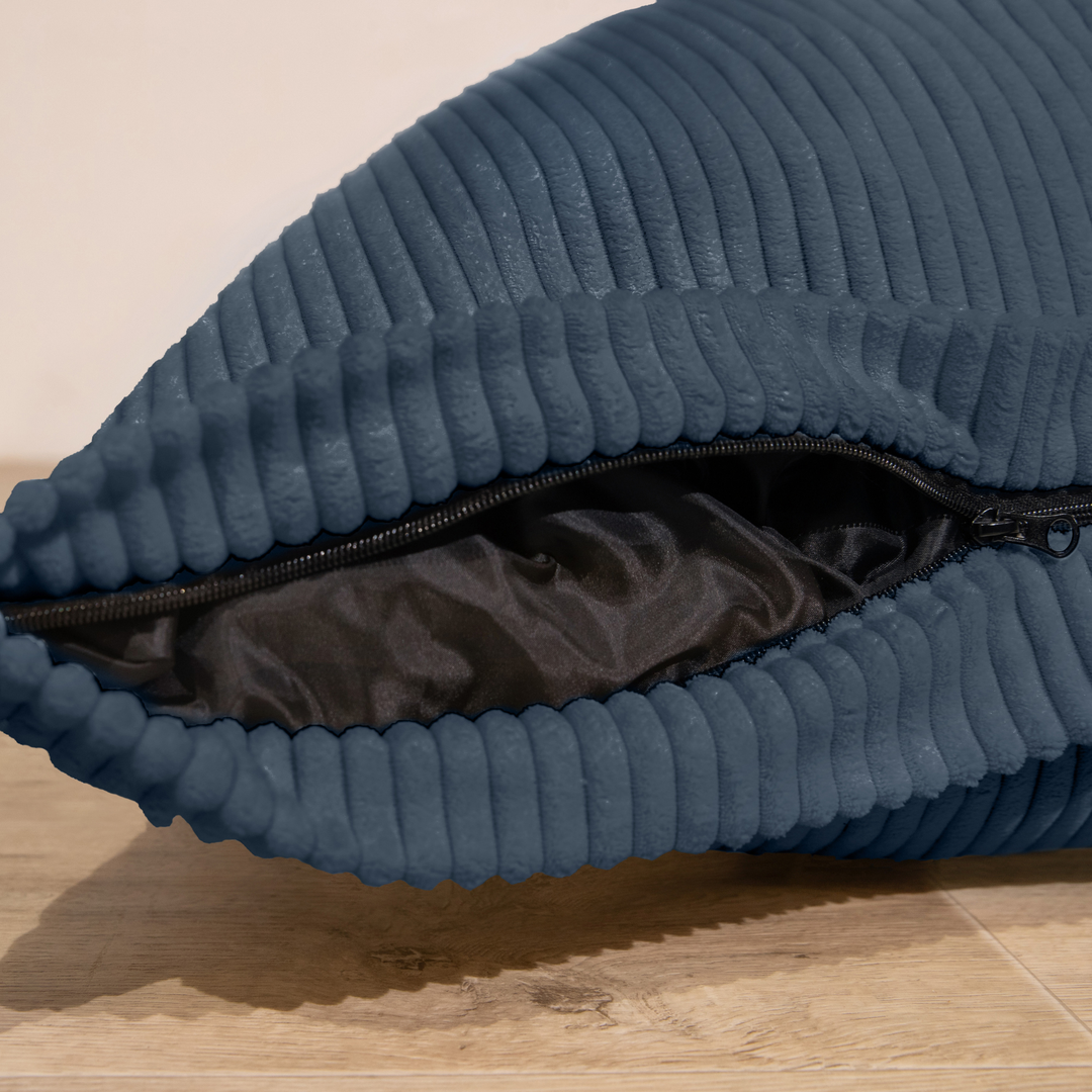 Pouf Velours Côtelé Déhoussable - 140x180 Cm