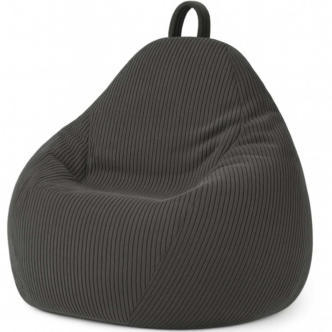 Pouf Poire Velours Côtelé Déhoussable - 105x85 Cm