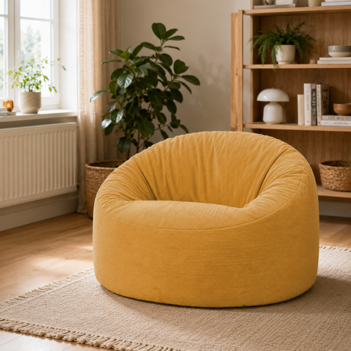 Pouf Velours Côtelé - 100 Cm
