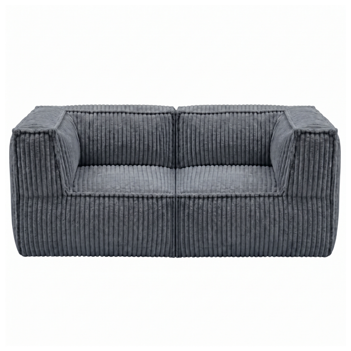 Canapé modulable 2 places déhoussable - Velours côtelé - 90x180 cm