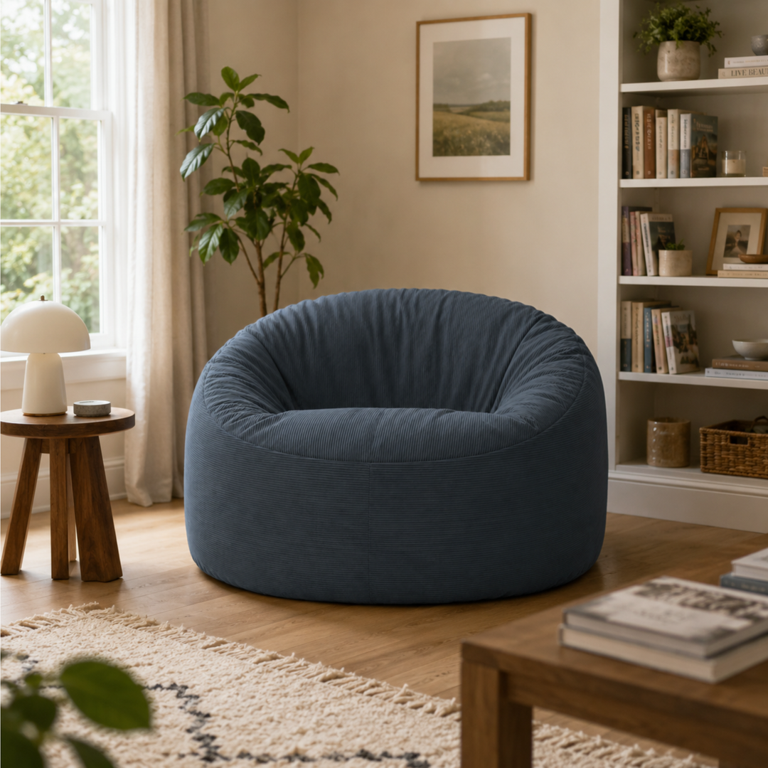 Pouf Velours Côtelé - 100 Cm