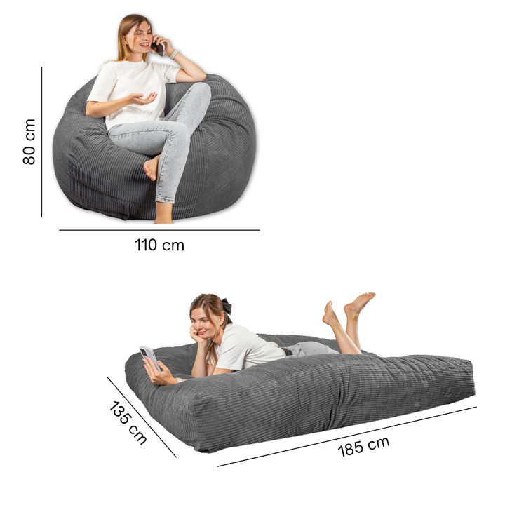 Pouf Lit Convertible 2en1