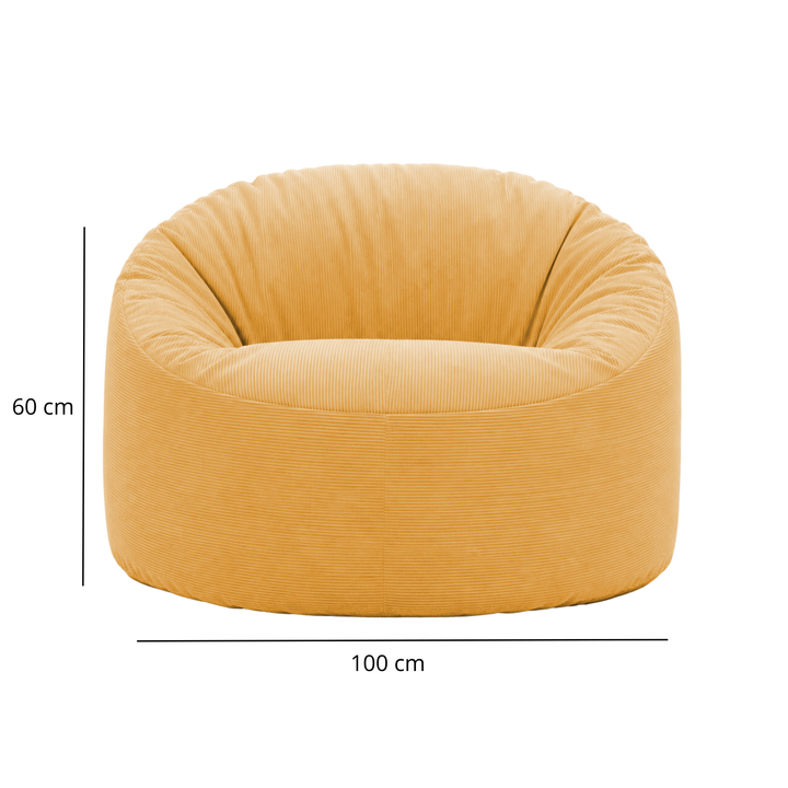 Pouf Velours Côtelé - 100 Cm