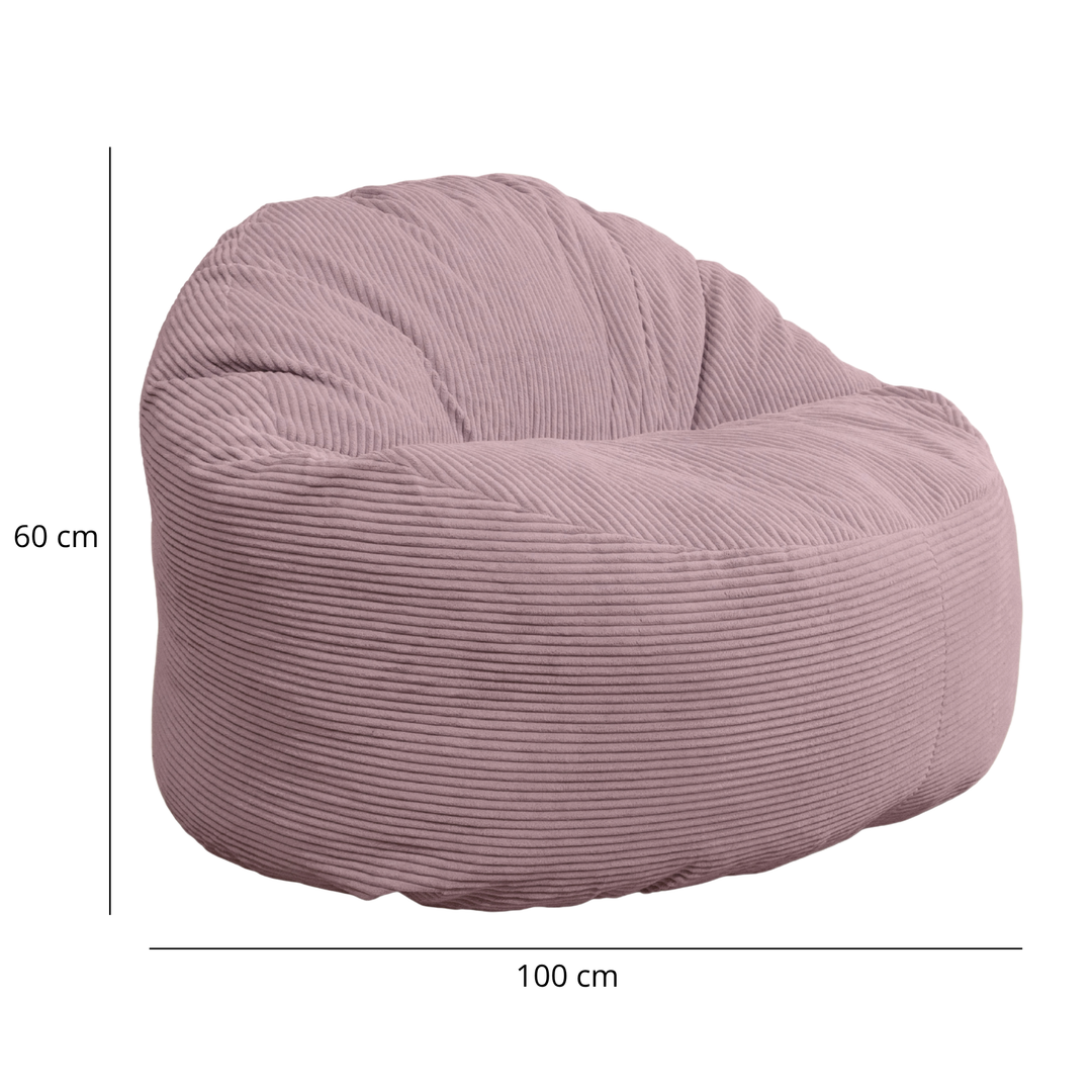 Pouf violet clair, env. 100 cm de large et 60 cm de haut