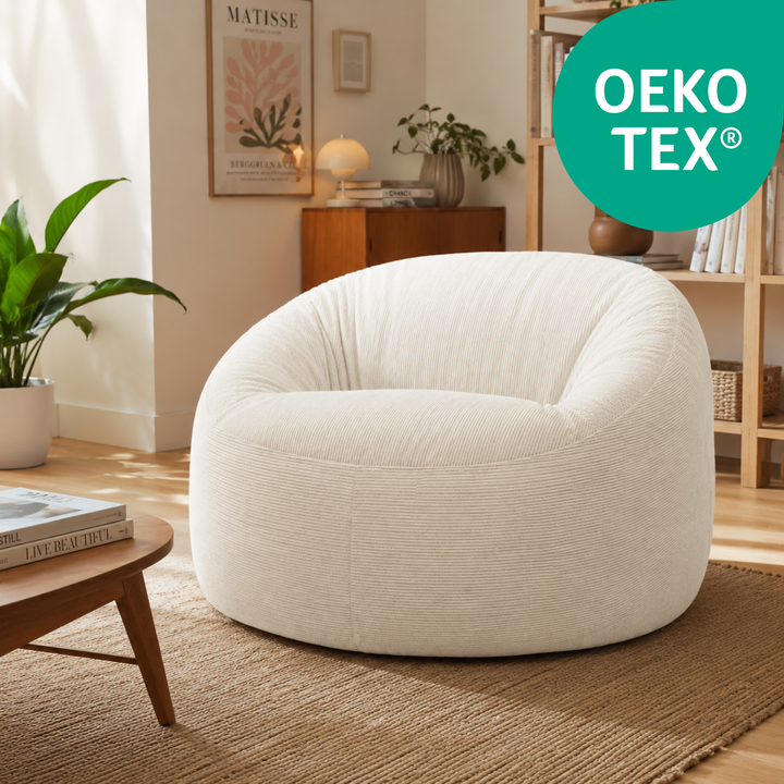 Pouf déhoussable Velours Côtelé - 100 cm