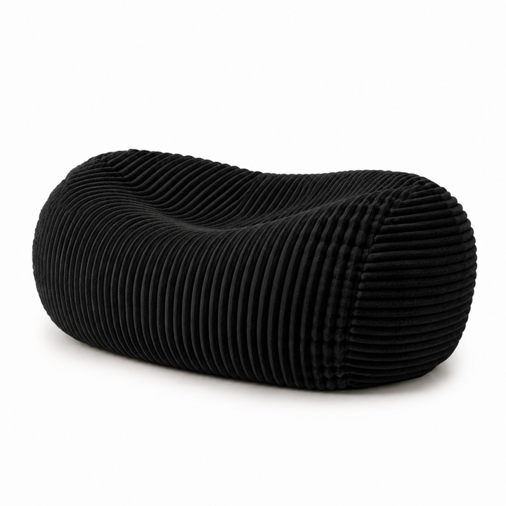 Pouf long géant déhoussable - Fourrure côtelée - 160 cm