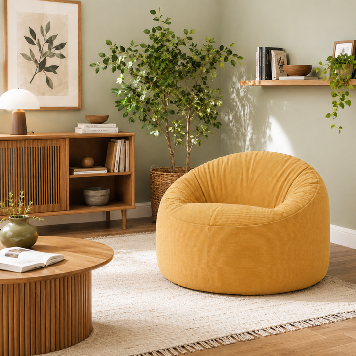 Pouf Velours Côtelé - 100 Cm
