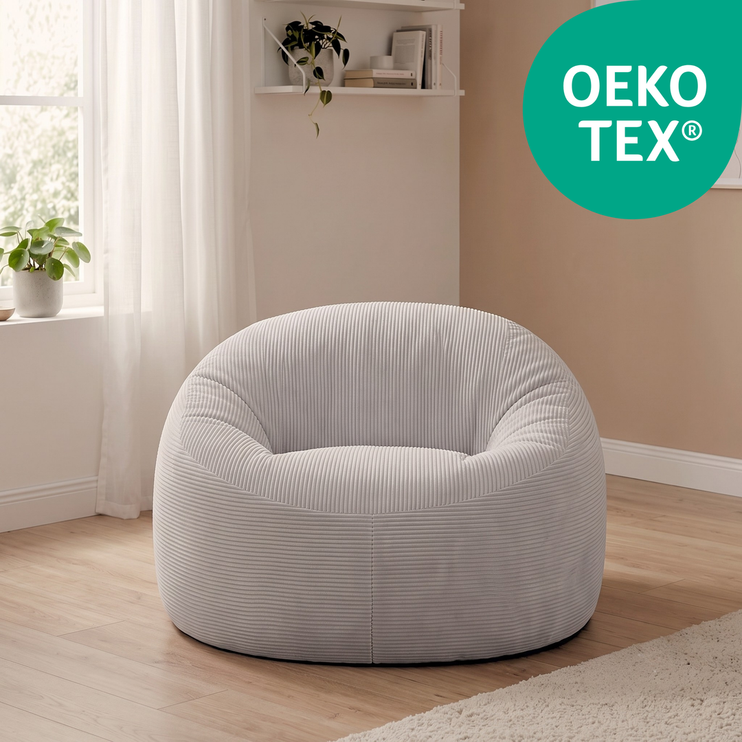 Pouf déhoussable Velours Côtelé Épais - 100cm