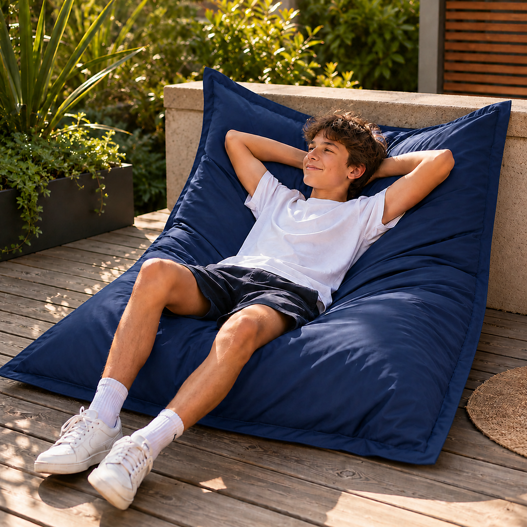 Pouf Extérieur Imperméable Déhoussable Anti-UV - 120x160 Cm