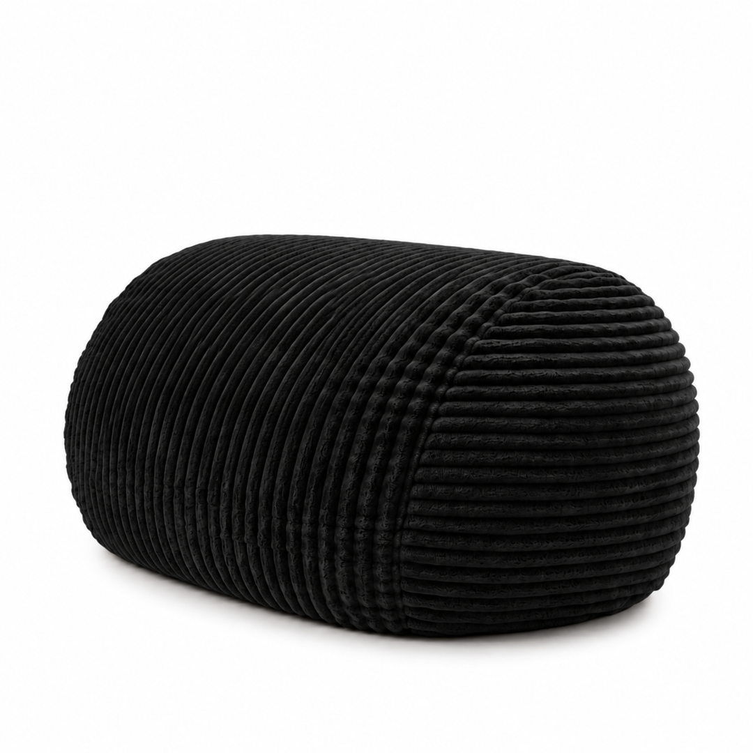 Pouf long géant déhoussable - Fourrure côtelée - 160 cm