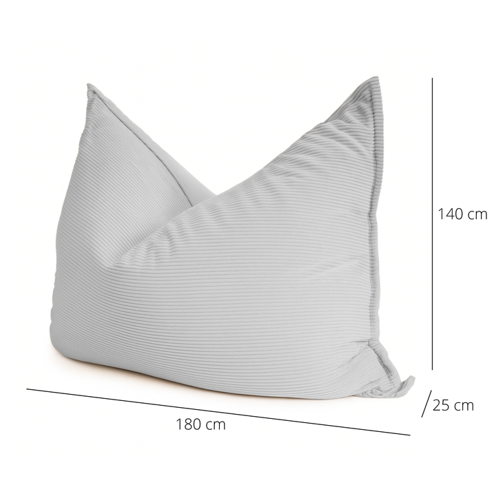 Pouf Velours Côtelé Déhoussable - 140x180 Cm