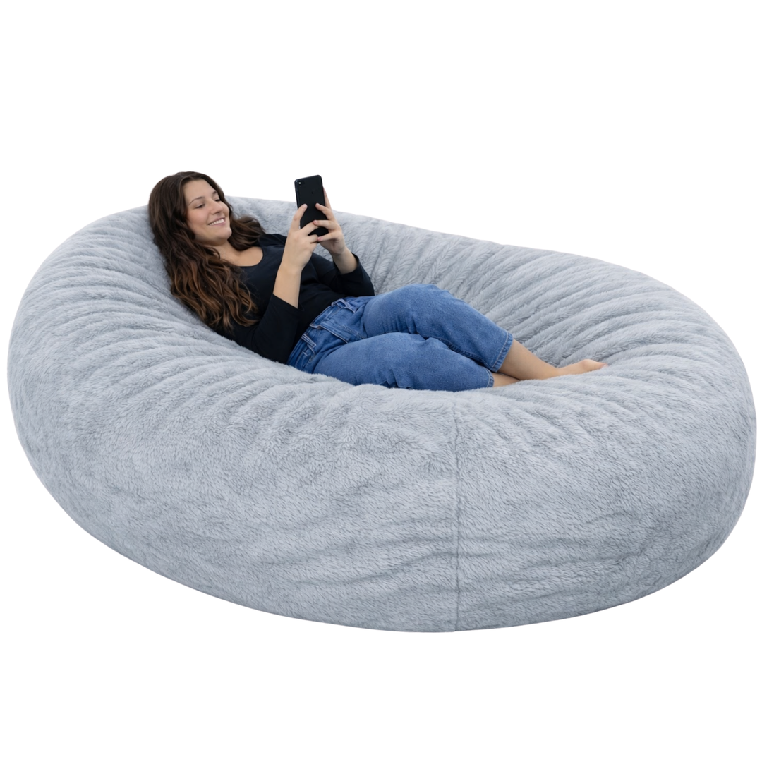 Pouf Long Géant Fourrure - 160 Cm