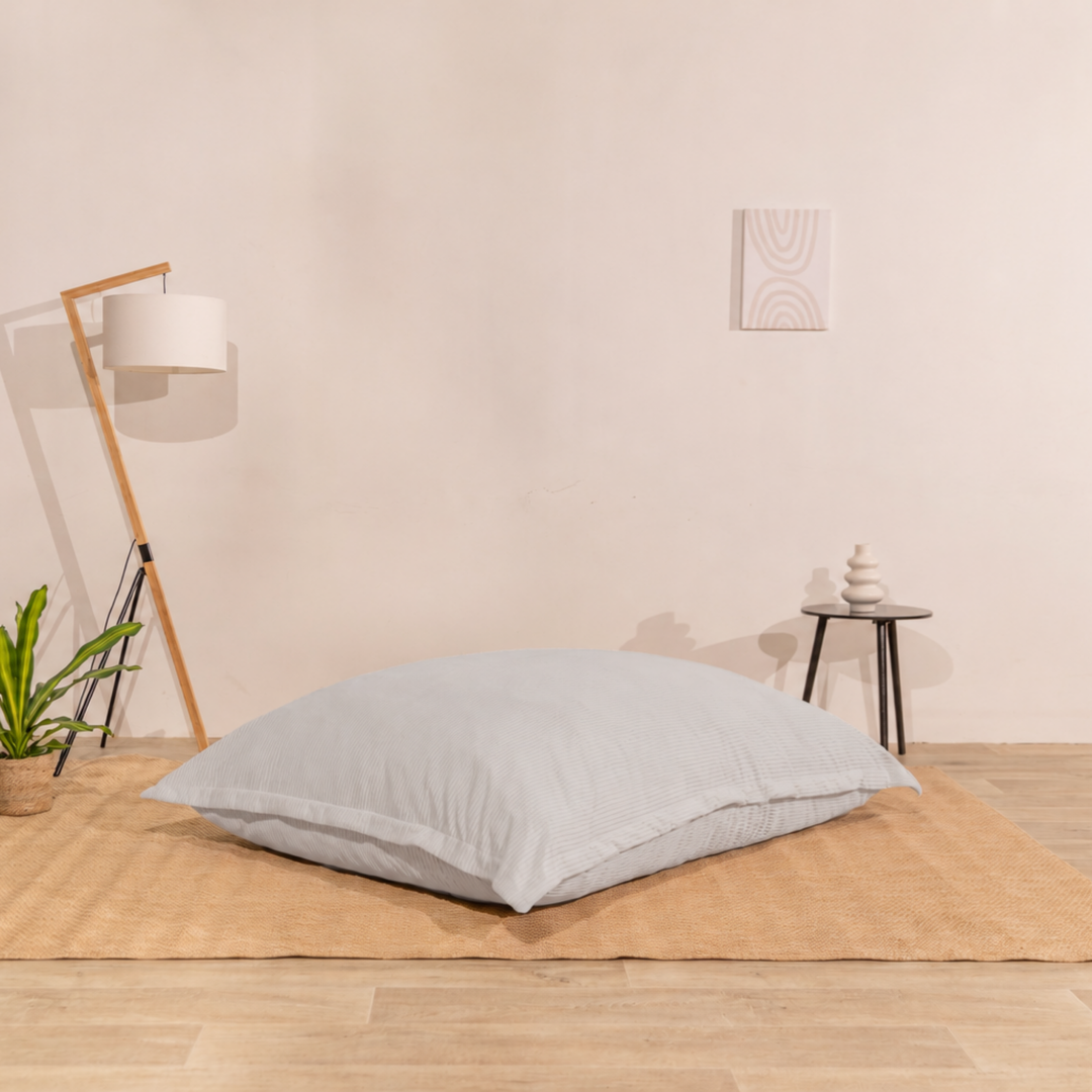 Pouf Velours Côtelé Déhoussable - 140x180 Cm