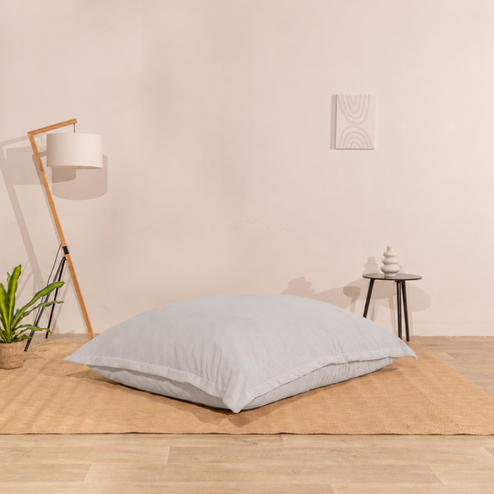 Pouf Velours Côtelé Déhoussable - 140x180 Cm