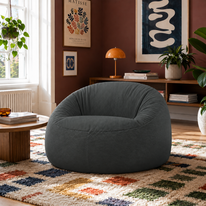 Pouf déhoussable Velours Côtelé - 100 cm