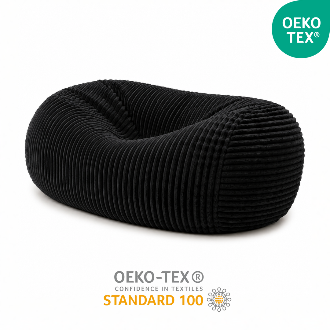 Pouf long géant déhoussable - Fourrure côtelée - 160 cm